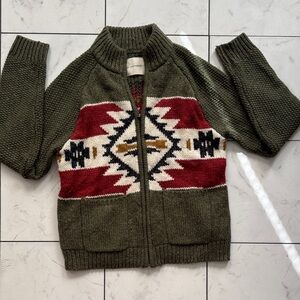 Lucky Brand Man Green and Red Geometric Jacket